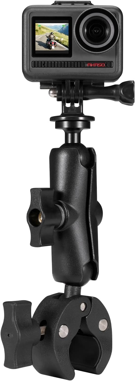 AKASO Action Camera Motorcycle Kit Compatible EK7000/EK7000 Pro/Brave 4/Brave 4 pro/Brave 7 LE/Brave 7/Brave 8/V50X/V50 Pro/V50 Elite/GoPro Hero 12 11 10 9 8/DJI/Apexcam Action Camera | Gimbal Handlebar Bracket, Adjustable Handlebar Bracket, Extension ... - Image 2
