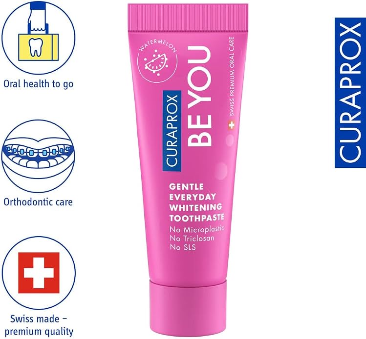 Curaprox Ortho Travel Set, Pink, Set with CS 5460 Ortho, Toothpaste, IDB | Curaprox 5460 Ortho Ultra-Soft Toothbrush, Interdental Brushes, BeYou Toothpaste, 9.5 x 6cm (3.7 x 2.3 inch), Swiss Oral Care - Image 2