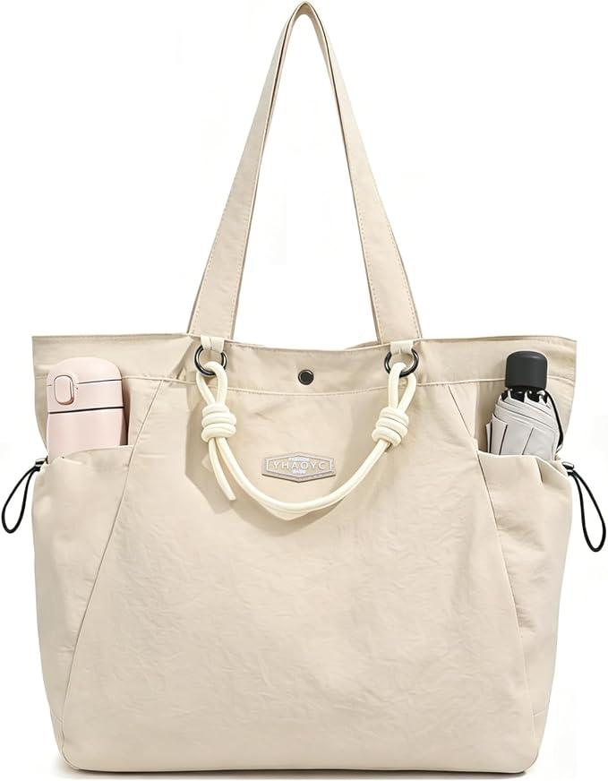 Tote Bag for Women, 17.6L Unisex Lightweight Nylon Totes Purses and Handbags | functionality by Levieny