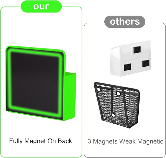 KITANIS Magnetic Pen Holder,2 Pack Magnetic Dry Erase Marker Holder with Generous Compartments,Strong Magnet Storage Marker Pen Pencil Organizer for Refrigerator,Whiteboard,Locker Accessories - Image 3