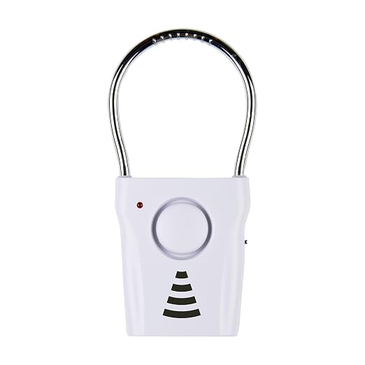 SABRE 110dB Door Handle Alarm | Extremely Loud Wireless Audible Up To 680 Ft Away, Hangs Off Door Knob or Handle, Vibration-Triggered Home Security by SABRE