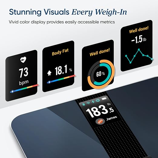 Etekcity Smart Scale for Body Weight and Fat, BMI, FSA Eligible, Black | HSA Eligible, Digital Scale for BMI, Muscle Mass and Body Composition, with Apple Health, TFT Display, Tempered Glass - Image 3