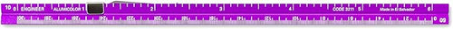 Alumicolor Aluminum Engineer Pocket Scale With Clip, 6IN, Purple - Image 2
