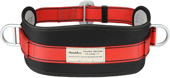 Safety Climbing Belts, Positioning Climbing Belt with Waist Pad and 2 D Rings, Safety Belt Kit Personal Portable Protective Equipment - Image 2