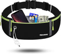 Fanny Pack for Women Men, Slim Running Belt Waist Bag Outdoor, Black | Water Resistant Running Phone Holder, 3 Pockets, Adjustable Money Belt, Running Pouch for iPhone Pro Max Xr SE Samsung Series by RDMODO