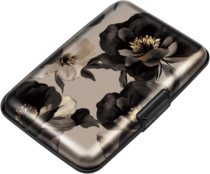 Coco Rossi Credit Card Holder RFID Aluminum Small Mini Wallet Women | Metal Wallet, Business Cards Holder, ID Case, Slim Sleeves, Womens Girls Gift, Carry Wallets for Travel, Champagne rose by Coco+Rossi