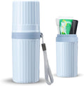 Toothbrush Travel Case, Blue Toothbrush Holder Travel | Large Travel Toothbrush Cup Case, Portable Travel Toothbrush Container for Traveling, Camping, Business, and School by LIKAJON