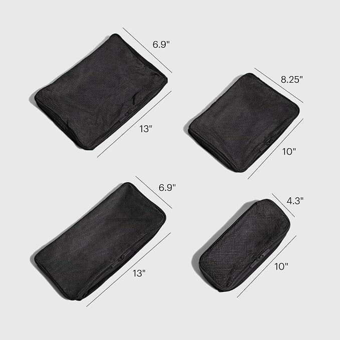Away Insider Packing Cubes Set of 4, Lightweight Travel Luggage Organizers | 4-Piece Packing Cube Set for Suitcases, Carry-On Bags & Luggage, Lightweight Travel Organizers for Packing, Jet Black - Image 2