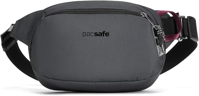 Pacsafe Vibe 100 4 Liter Anti Theft Fanny Pack-Fits 7 inch Tablet Waist, Slate by Pacsafe