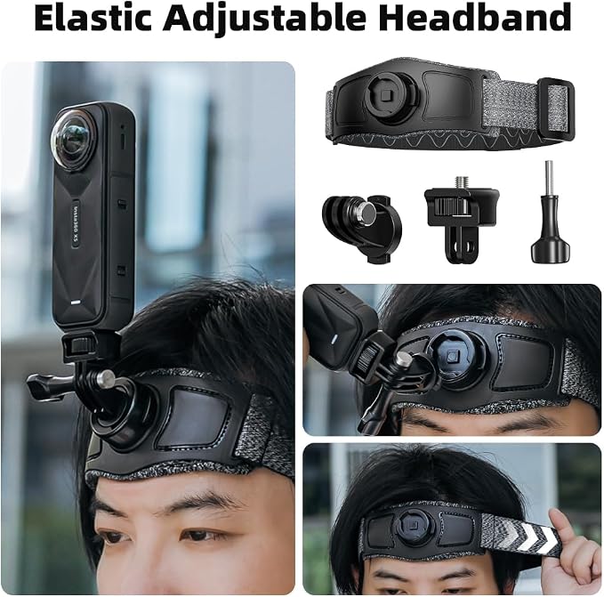 Accessories Kit for Insta 360 X5 Head Strap Mount + Chest Mount Harness + Backpack Clip Holder + 3Rotating Wrist Strap Compatible for Other Action Camera - Image 4