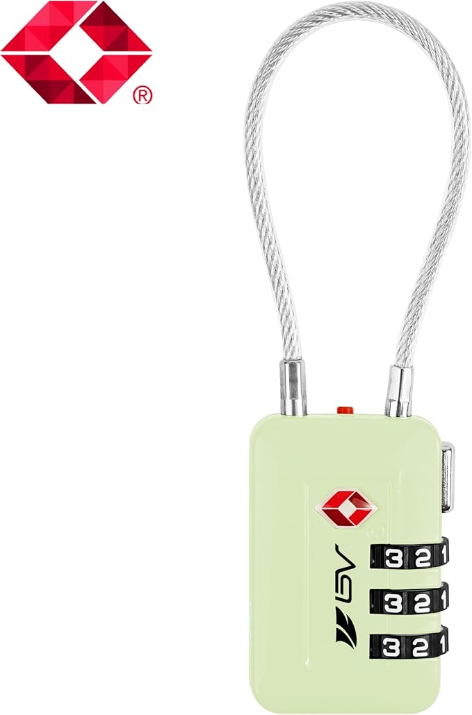 TSA Accepted Luggage Travel Lock, Set-Your-Own Combination Lock for School Gym Locker, Luggage Suitcase Baggage Locks, Filing Cabinets, Toolbox, Case (Mint Green, 1 Pack) - Image 2
