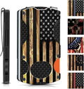 Wood Grain American Flag Slim Aluminum Minimalist Wallet for Men | RFID Metal Wallet, Scratch Resistant & Seamless, Credit Card Holder & Money Clip, Holds up 12 Cards and Cash, Ideal Man Gift by Unknown