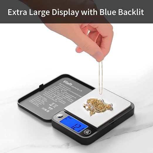 Vitafit 500g Digital Pocket Scale,High Accuracy Assured by Scale Professional Factory Since 2001, Gram Scale 0.01g for Multifunction: Lab,Food, Kitchen,Coffee,Jewelry; Black - Image 7