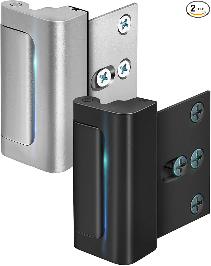 Door Reinforcement Lock Withstands 800lbs of Force Door Lock for Kid Safety | ChildProof Door Safety Locks from Inside Drilling Required, Prevents Unauthorized Entry, Add a Door Security Lock for Privacy by EverPlus