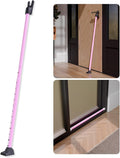 SECURITYMAN 3-in-1 Door Security Bar, Security Door Stoppers & Door Barricade – Heavy Duty Adjustable Iron Security Lock Bar for Home Defense, Apartment & Travel Safety (1 Pack - Pink) by SECURITYMAN