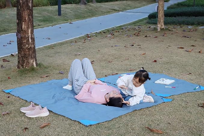 Orga'Neat Pocket Picnic Blanket, Compact Lightweight Tarp for Camping | Foldable, Easy to Carry, Water Resistant Sandproof Washable Quick Dry Mat for Beach, Festival, Travel, Outdoor Recreation - Image 6
