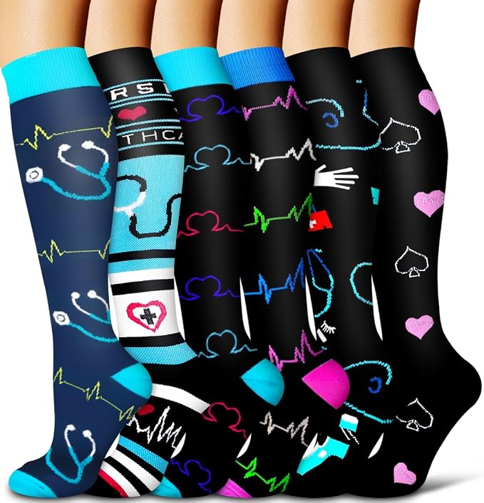 COOLOVER Copper Compression Socks for Women and Men(6 Pairs)-Best Support for Running, Athletic, Travel by COOLOVER