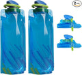 Jinora 2 Pack Collapsible Water Bottles for Travel – 23oz Foldable Water Bottle with Carabiner,Leakproof BPA-Free Water Jup, Portable Reusable Water Bottle for Hiking,Sports,Camping,Biking by Unknown