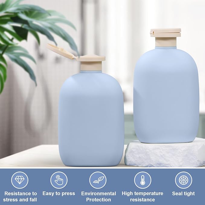 8.8 oz Plastic Travel Shampoo Bottles, Empty Plastic Squeeze Bottles with Flip Cap for Toiletries, Leakage-proof Travel Shampoo and Conditioner Bottles - Image 6