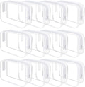 Clear Toiletry Bag, 12 Pack TSA Approved Toiletry Bag Carry on Travel Accessories Bag, Quart Size Bag for 3-1-1 Liquids Airport Airline Compliant Clear Makeup Bag with Metal Zipper (White Bags) by REHALY