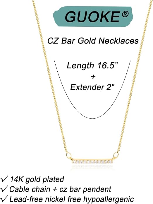 Gold Necklace for Women, Dainty Charm Pendant Necklace Jewelry Gift | 14K Gold Plated, Cute, Delicate, Adults, Non Tarnish, Hypoallergenic, Accessories - Image 6