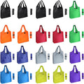 Aricsen Durable Colorful Folding Reusable Grocery Bags Handles, 20 Pack | Polyster fabric cloth, Pocket Nylon Tote, Foldable, Xlarge, Durable, Machine Washable, for grocery, storage, gifts by Aricsen