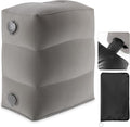 Maliton Inflatable Foot Rest Pillow for Travel,Kids Airplane Bed,Adjustable 3 Layers Height Leg Pillow of Air Travel Essentials,Car, Office, Home - Fast Inflation (Grey) by Maliton