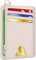 Slim Minimalist Front Pocket Wallet, RFID Blocking Credit Card Holder Wallet with Detachable D-Shackle for Men Women by Ecovision