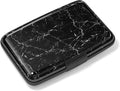 Rimilak Aluminuml Credit Card Holder,Black Mable | Mini Credit Card Wallet RFID Blocking Slim Metal Hard Case for Women Men by Rimilak