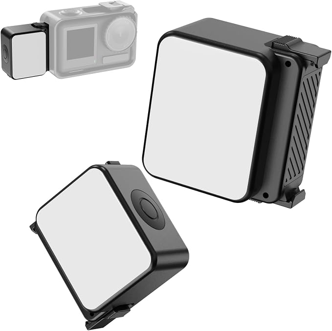 ULANZI LM18 Vlogging Light Mini LED Action Camera Video Light Magnetic Photography Fill Lighting for DJI Osmo Nano Action 3/4 Camera Cage Accessories, Xtra, Ulanzi PK-06 Pocket 3/4 Expansion Adapter by ulanzi