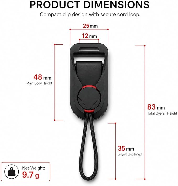 8-Piece Camera Strap Quick Release Connector Kit | Includes quick-release buckles and anchor connectors for DSLR, mirrorless, action cameras, and camera straps. - Image 3