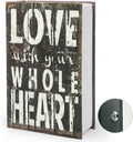 PACOLO Diversion Book Safe Storage Box (9.5"6"2.2"), Dictionary Secret Safe with Security Key Lock, Love, Key by PACOLO