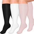 Diu Life 3 Pairs Plus Size Compression Socks for Women and Men Wide Calf Extra Knee High Support for Circulation by DiuLife