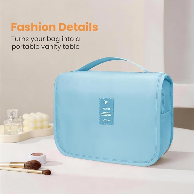 Portable Hanging Toiletry Bag for Travel, Small Multifunctional Makeup Cosmetic Bag for Women, Waterproof Travel Toiletries Organizer, Shower Bathroom Pouch with Hook for Gym, Camping, Business Trips - Image 4