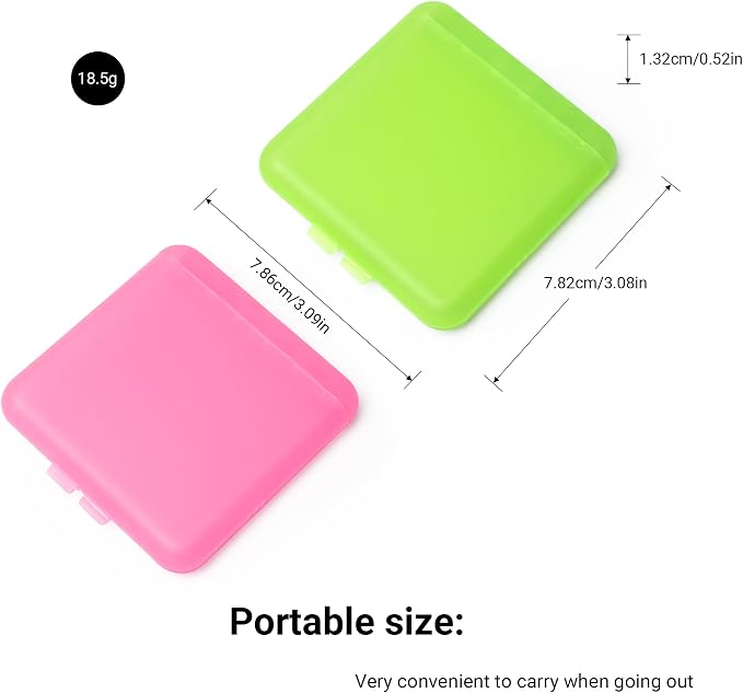 Interdental Brush Travel Case/Storage Case Compatible with TePe Interdental Brush, 2packs(Green and Pink) - Image 2