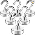 Magnetic Hooks for Cruise Cabins, 120LBS+, 6 Pack, Silver | Cruise Essentials 2026, Heavy Duty Magnets Hooks for Refrigerator, Storage, Grill, Hanging and Kitchen by TRYMAGMagnets