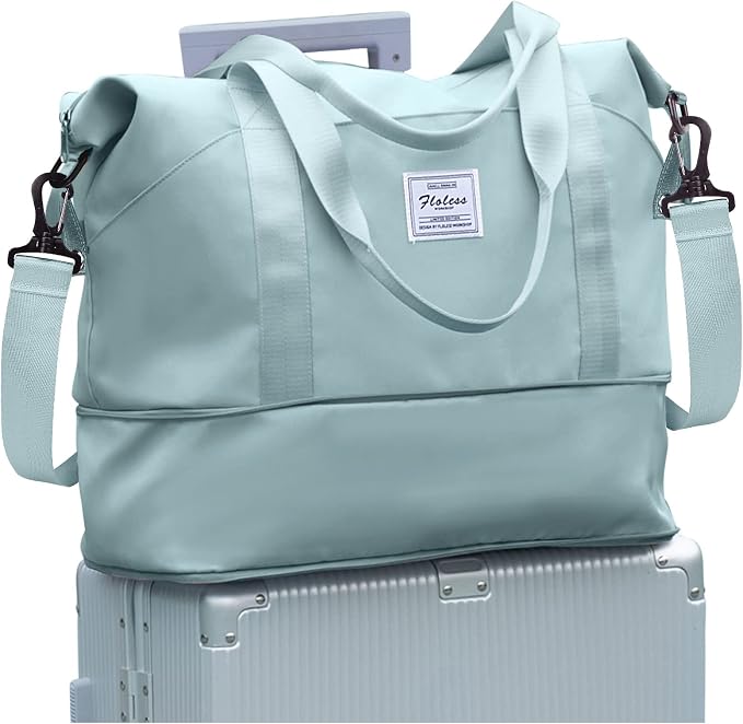 Travel Duffel Bag, Sports Tote Gym Bag, Shoulder Weekender Overnight Bag for Women by WONHOX