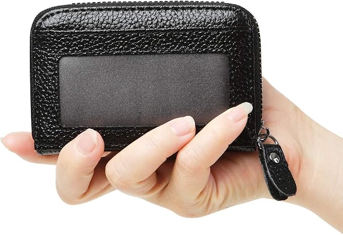 Women's RFID Blocking 12 Slots Credit Card Holder Leather Accordion Wallet - Image 5
