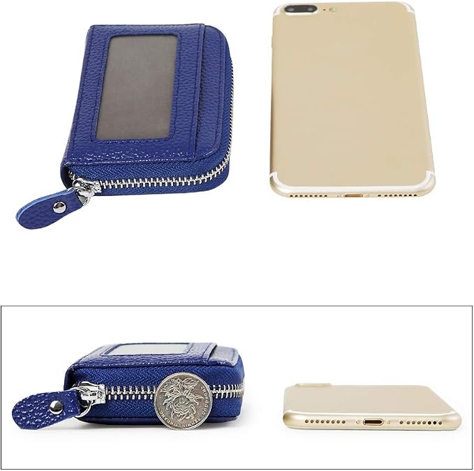 Women's RFID Blocking 12 Slots Credit Card Holder Leather Accordion Wallet - Image 4