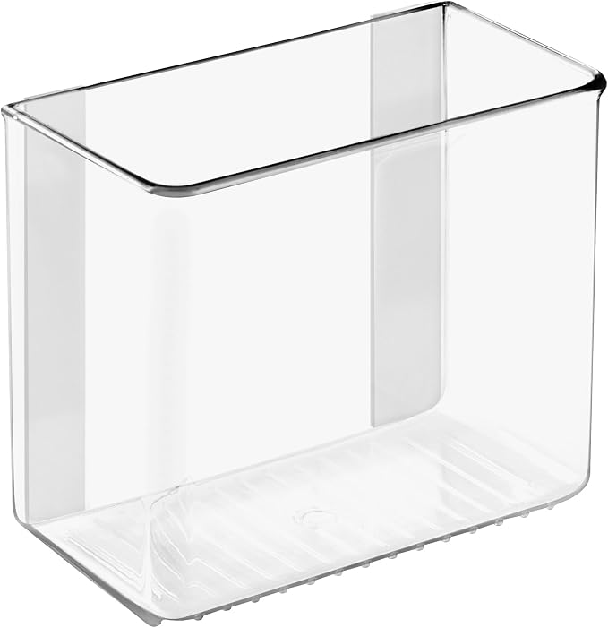 iDesign Adhesive Organizer Bin, Set of 4, Clear | Damage-Free Hanging, For Kitchen, Bathroom, or Office - Image 9