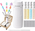 White 4 in 1 Travel Dispenser for Toiletries, TSA Approved Leak Proof Refillable Travel Bottles for Shampoo, Conditioner, Lotion & Soap, Portable Travel-Size Container Accessories for Women & Men by Unknown