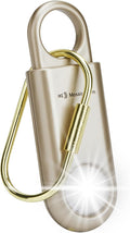 130dB Personal Safety Alarm Ultra Bright Strobe Light. Loud Sound Keychain Siren for Women, School Children, Night Runners, Hiking. Bear Alarm Deterrent. SOS Emergency Self Defense Alerts. Gold by MosaicAlarm