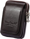 Leather Waist Pack Phone Belt Bag for Men Loop Holster Wallet Cellphone Case Pouch Pack Clip Money Purse by Hebetag