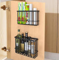2 Piece Kitchen Cabinet Door Storage Box,Self Adhesive Wall Mounted Storage Boxes,Wardrobe/Bathroom/Refrigerator Small Items Organizer Storage Box (Black) by EigPluy