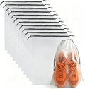 12 Pcs Shoe Bags for Travel，PLULON Clear Drawstring Travel Shoe Bags for Packing Waterproof Dustproof Shoes Organizer Pouch Travel Accessories Shoe Storage Bag for Women Men Portable Travel Essentials by PLULON