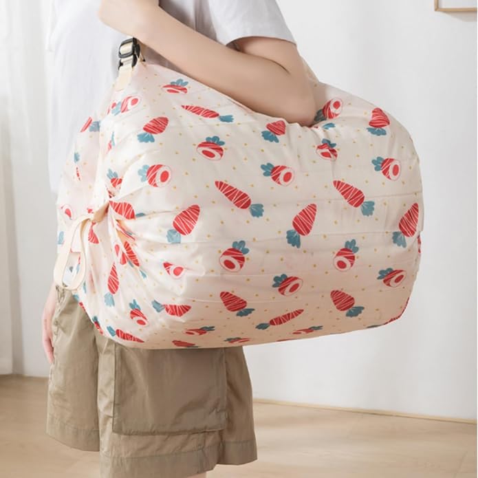 2PCS Travel Shoulder Bag Reusable Grocery Bags Foldable Shopping Bags Waterproof Pouch Bags Sports handbag - Image 5