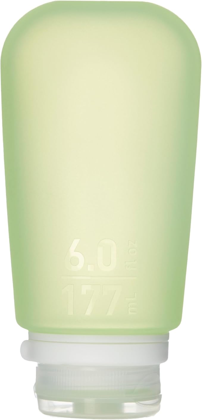 humangear GoToob+ (XL) | Refillable Silicone Travel Bottle | Locking Lid | Food-Safe Material | Green, XL (6 fl.oz.; 177ml) | Refillable & Leak-Proof Silicone Travel Size Bottles with Locking Cap for Toiletries, Camping & TSA Carry-On by humangear