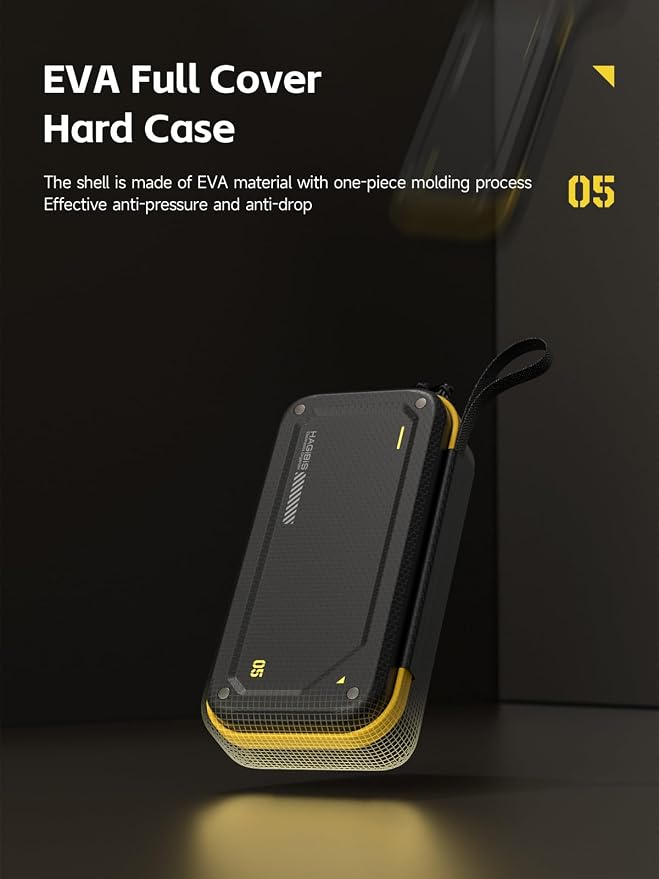 Hagibis Electronic Organizer Traveling Case Bag EVA Hardshell PU Portable Carrying Pouch for Mouse, Charger, Cables, Power Bank, SD Cards, USB Flash Disks, Accessories (Black) - Image 5