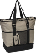 Everest Luggage Deluxe Shopping Tote, Khaki/Black, Khaki/Black, One Size,1002DLX-KH/BK by EVEREST%C2%AE+Retail