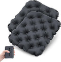 Inflatable Seat Cushion, Lightweight Stadium Seat Pad, Travel Air seat Cushion Anti-Slip for Airplane, Long Flights, Hiking, Climbing, Home and Camping, Compact Air Cushion,Two Pack Black by Unknown